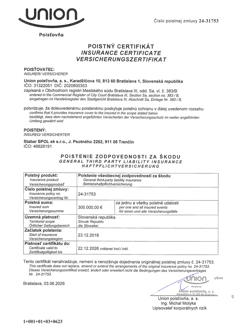 Poistenie zhotoviteľa, náhľad dokumentu