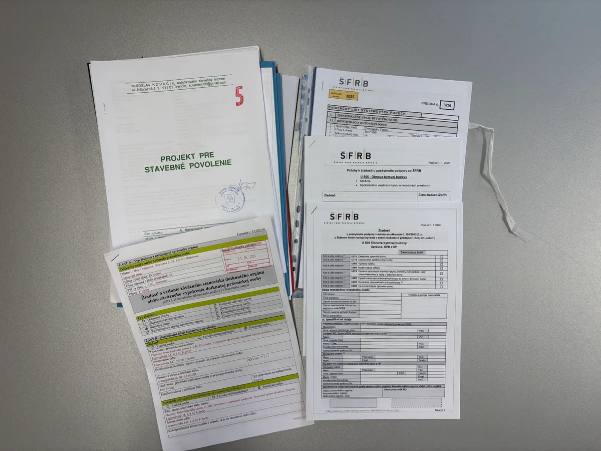 Projektová dokumentácia bytového domu, výkresy a technické správy